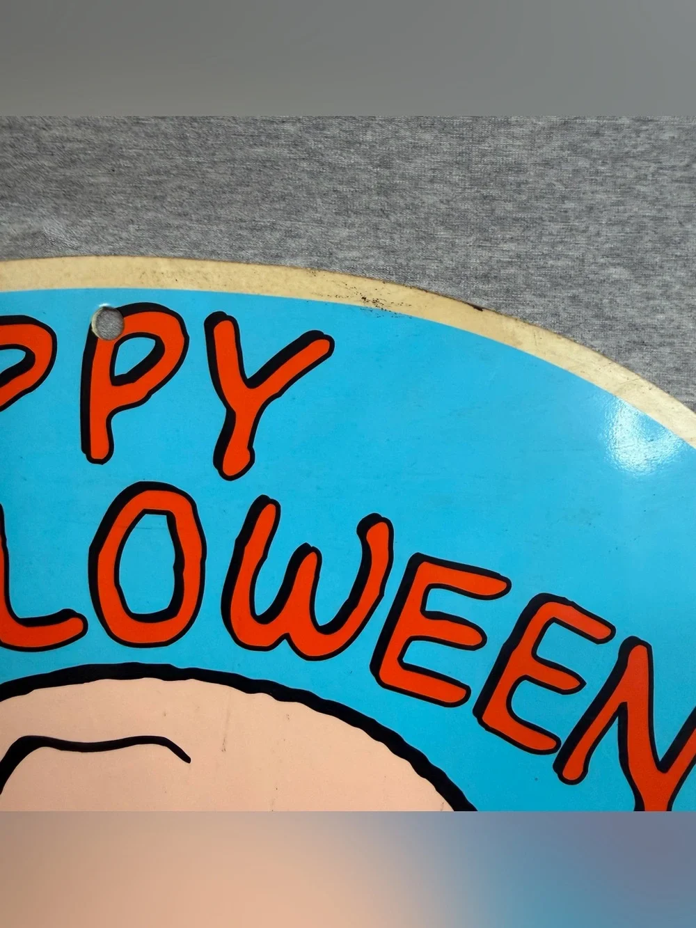Vtg 1998 Halloween Charlie Brown Pumpkin Outdoor Yard Sign Decor Art Prop